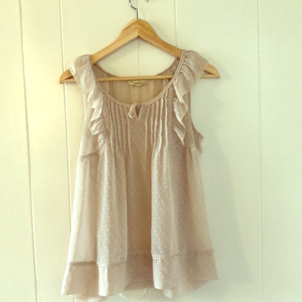 Ruffle cream top